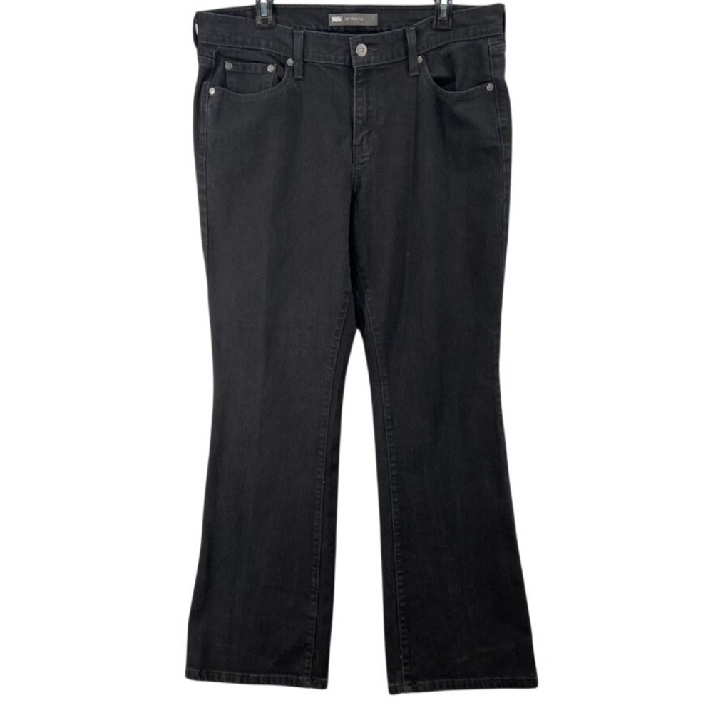 Levis 515 Womens Jeans Sz‎ 12 Straight Boot Cut Black Mid Rise Preppy Minimalist